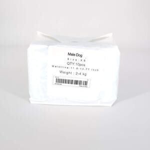 Disposable Male Dog/Puppy Belly Bands/Wraps with Wetness Indicator 10pcs XS -NWT